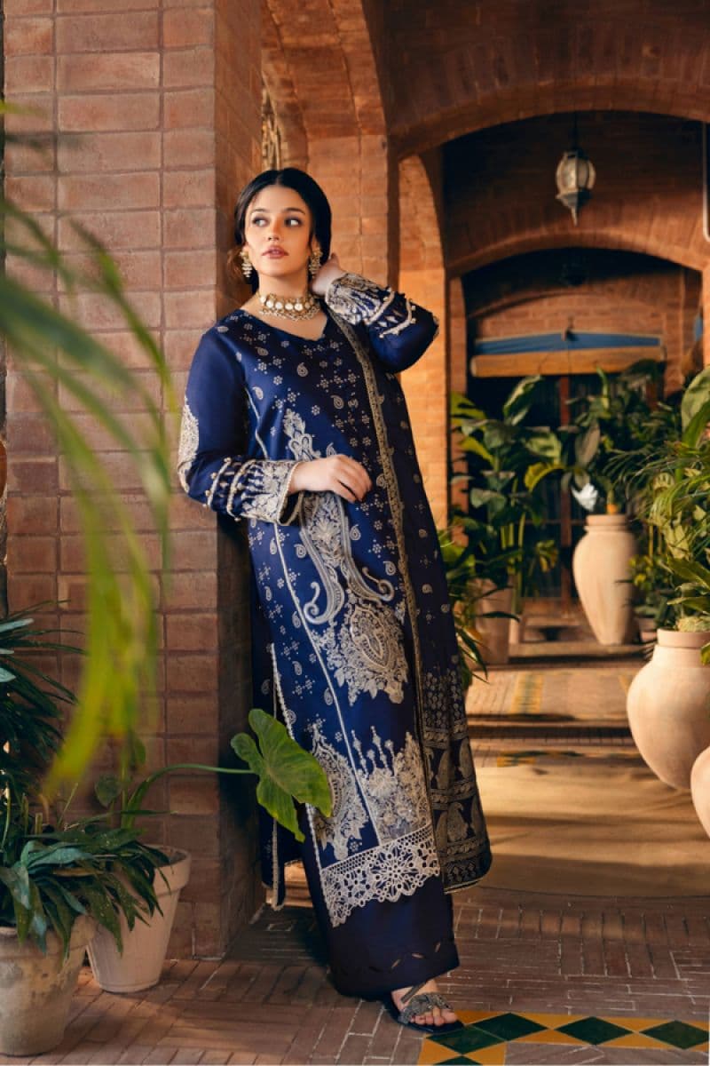 Embroidered Linen 3 Piece Unstitched Suit thumbnail