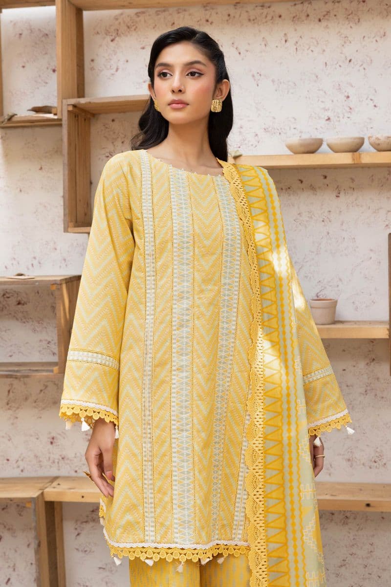 3 Pc Unstitched Printed Lawn Suit