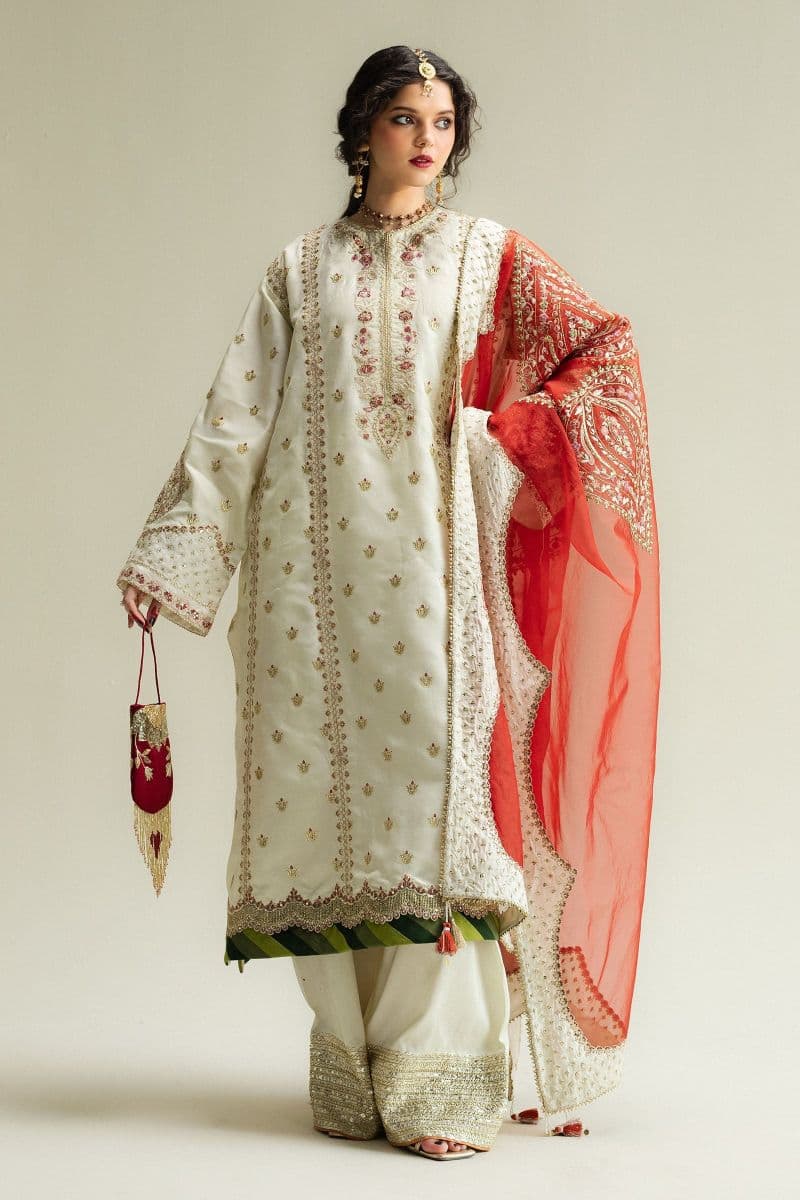 Embroidered Silk 1 Piece Unstitched Suit