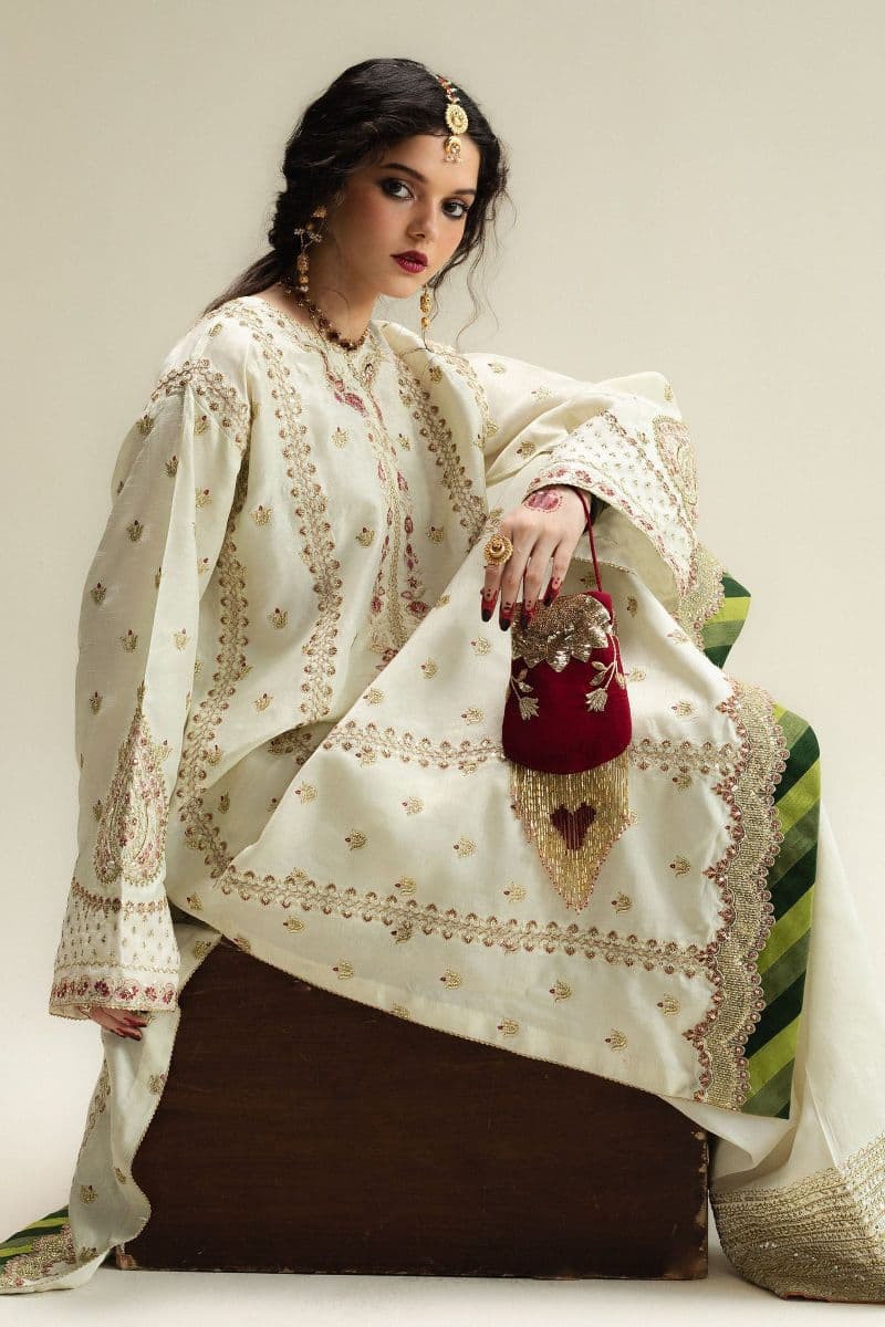 Embroidered Silk 1 Piece Unstitched Suit