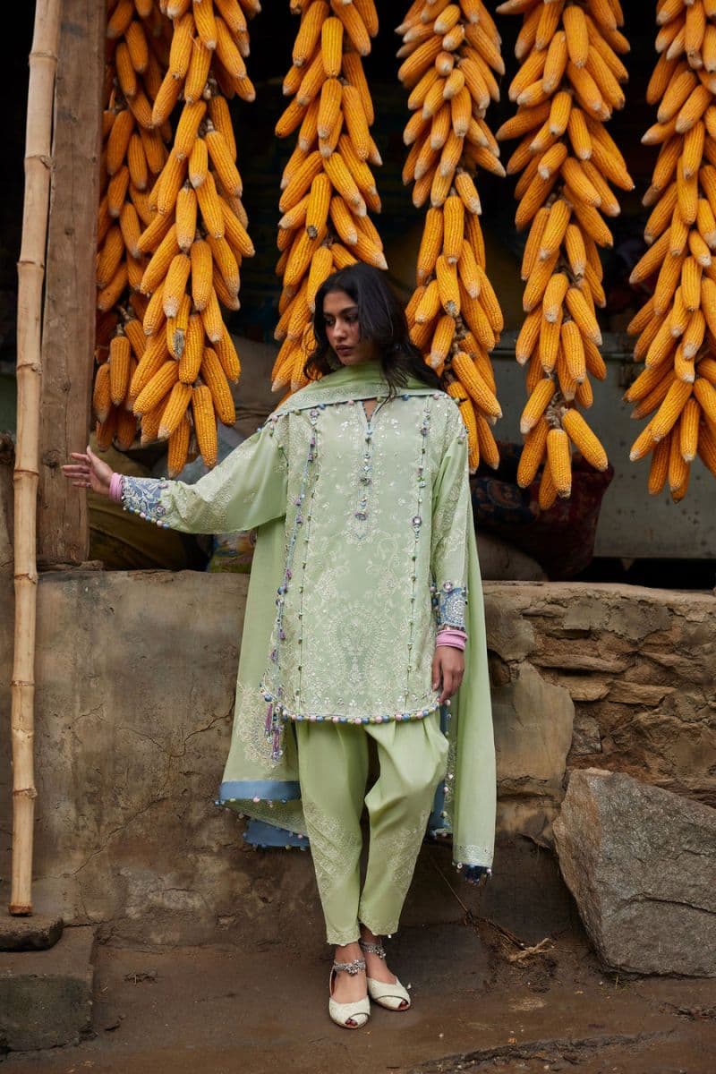Embroidered Cambric 3 Piece Unstitched Suit