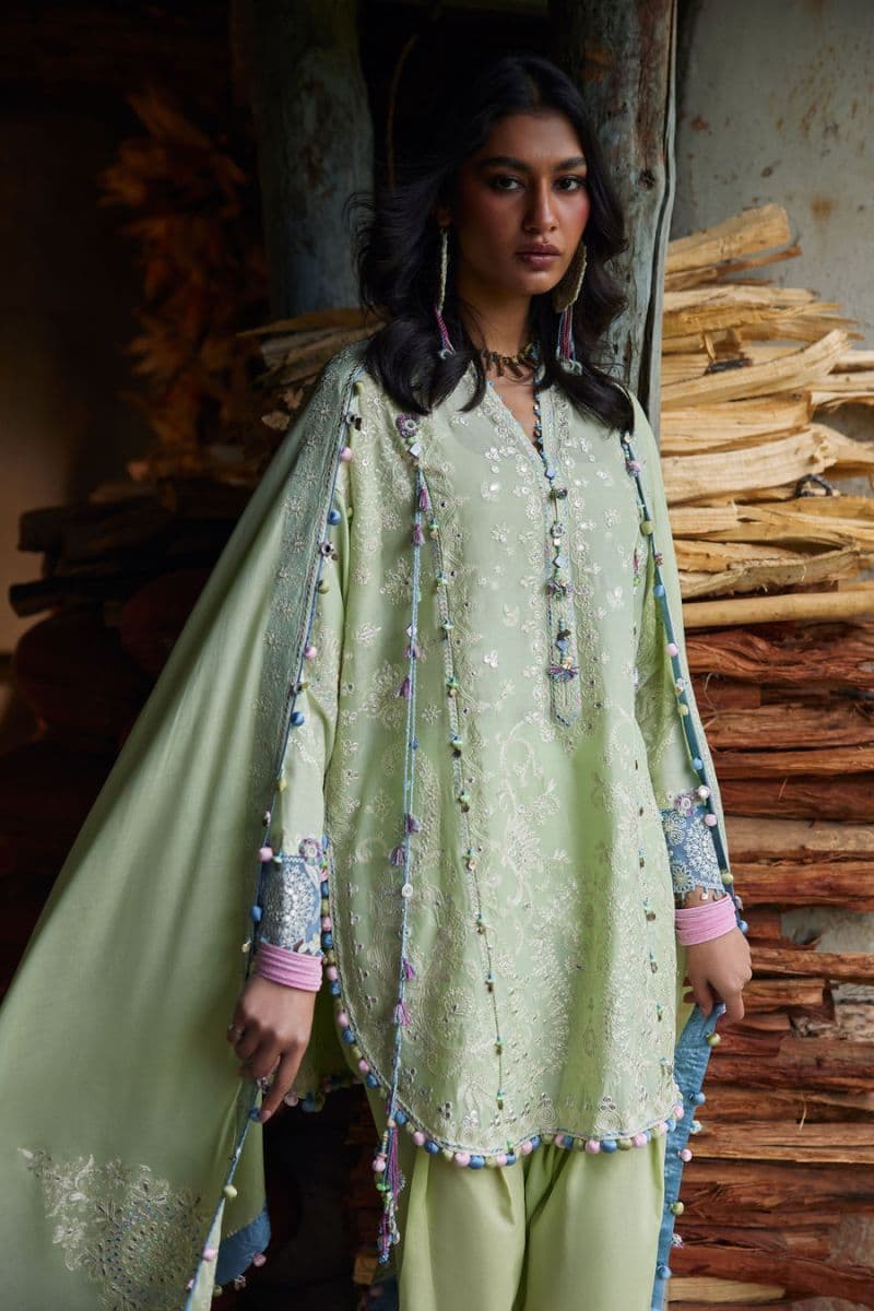 Embroidered Cambric 3 Piece Unstitched Suit