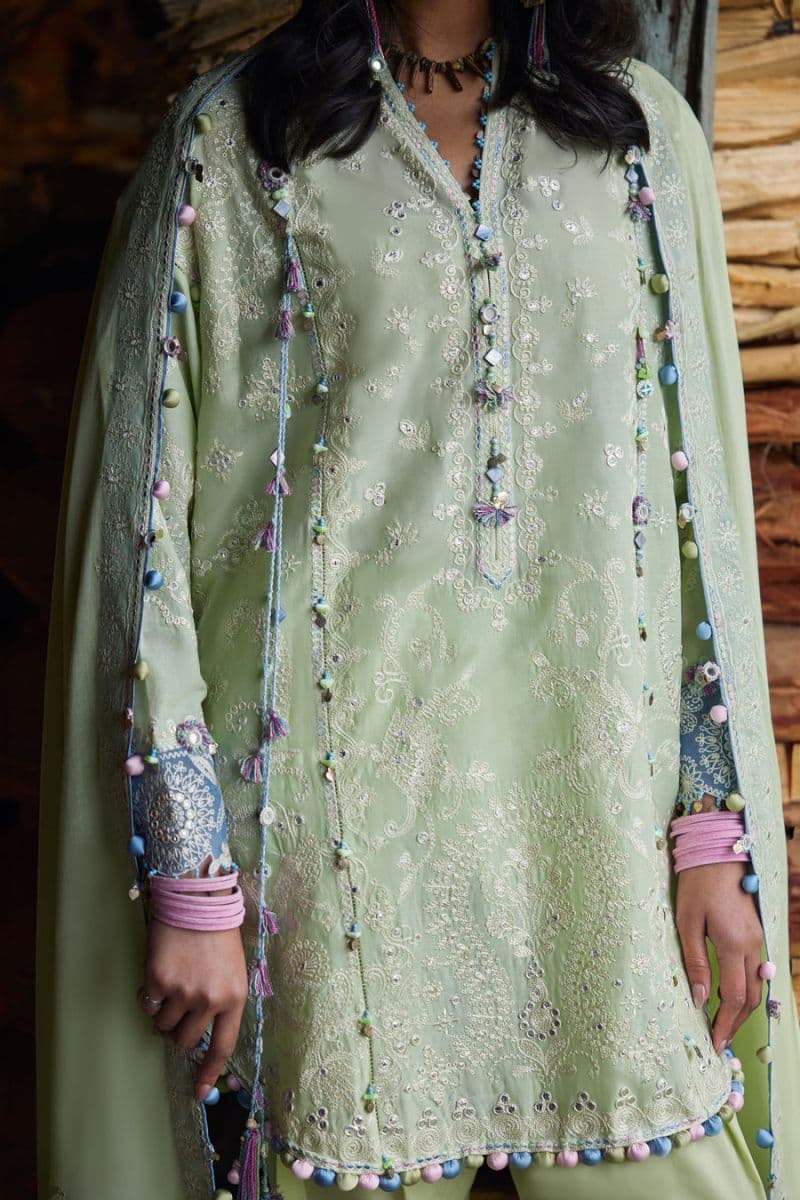 Embroidered Cambric 3 Piece Unstitched Suit