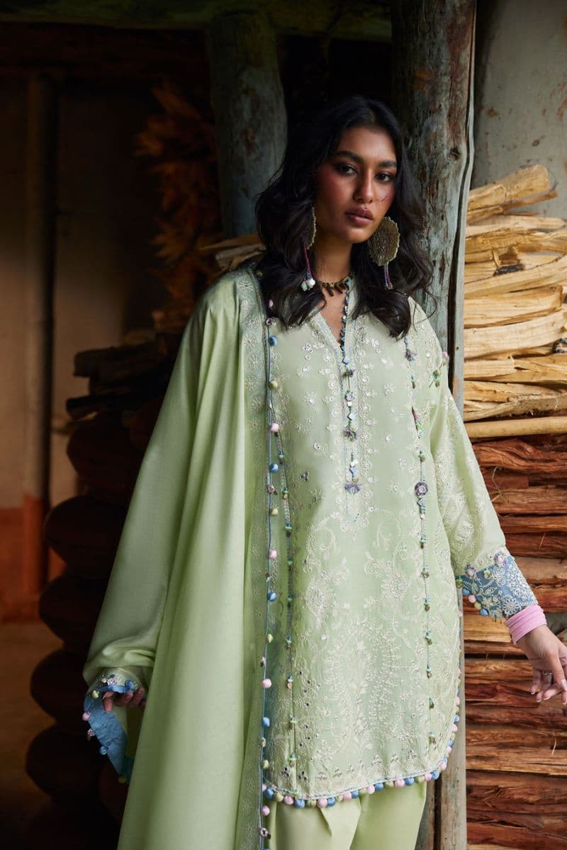 Embroidered Cambric 3 Piece Unstitched Suit