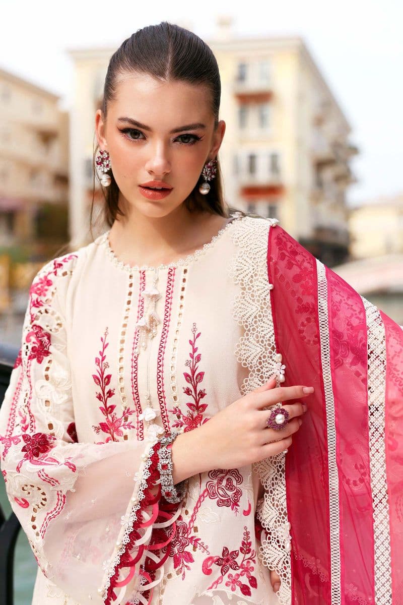 3 Piece Unstitched Embroidered Jacquard Lawn Suit thumbnail