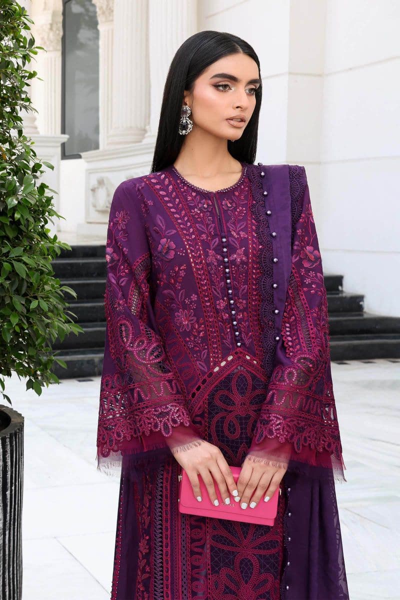 3 Piece Unstitched Embroidered Lawn Suit thumbnail