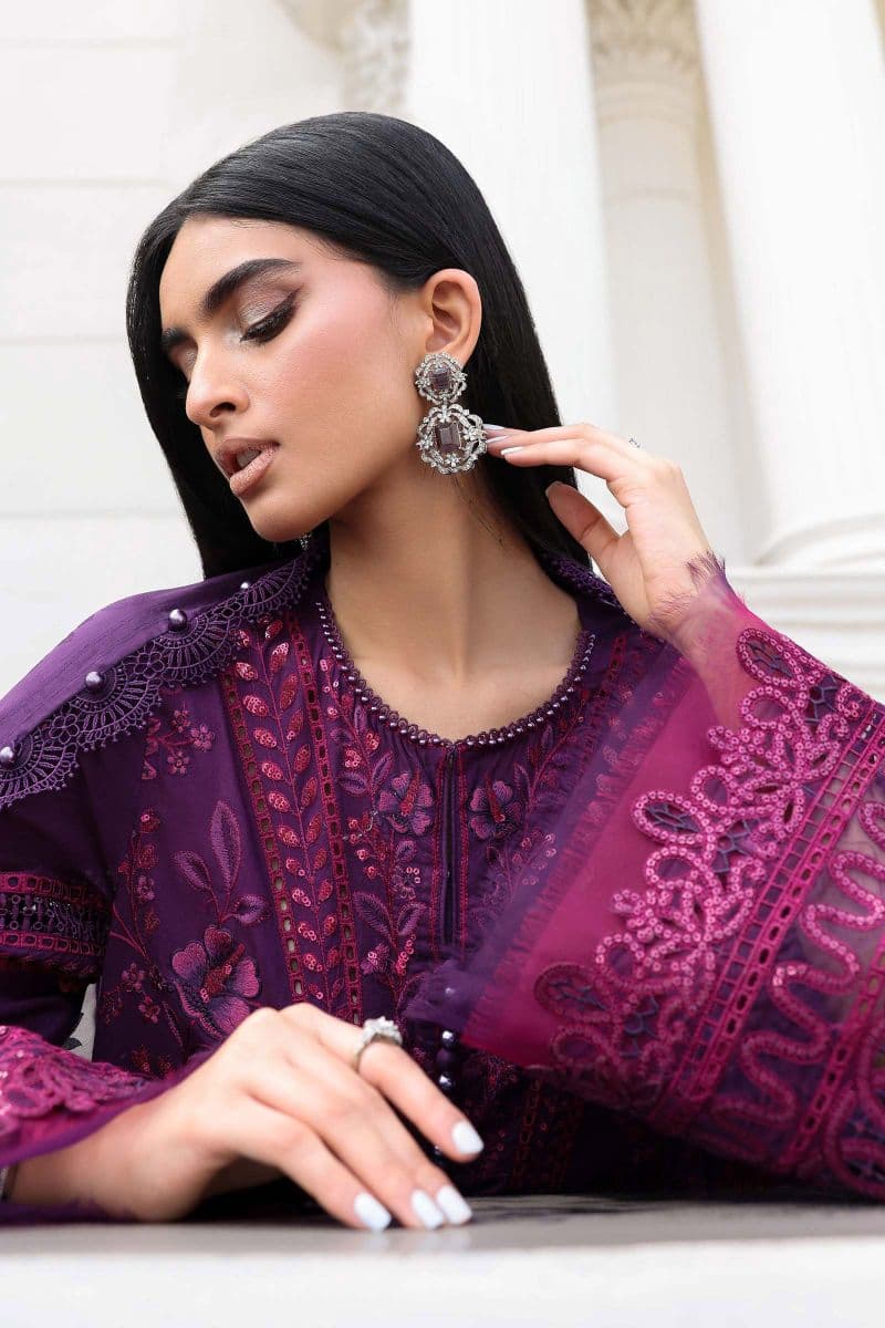 3 Piece Unstitched Embroidered Lawn Suit thumbnail