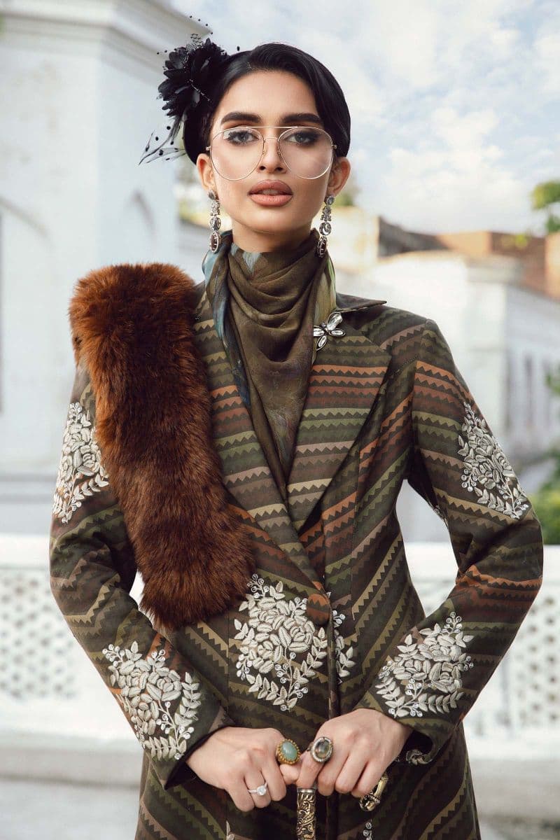 3 Piece Unstitched Embroidered Cambric Suit | MPT-2705-B thumbnail