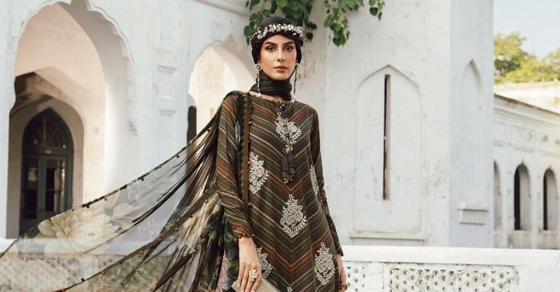 3 Piece Unstitched Embroidered Cambric Suit | MPT-2705-B thumbnail