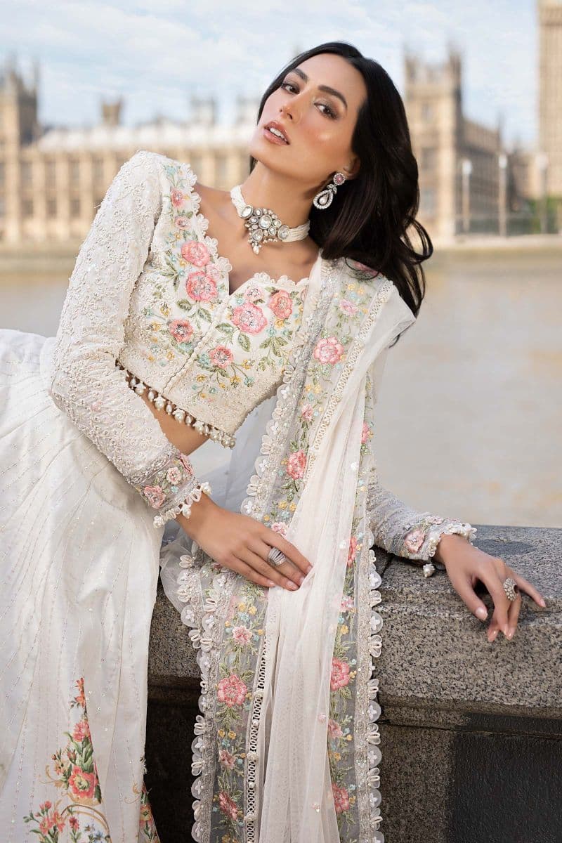 3 Piece Unstitched Embroidered Raw Silk Suit thumbnail
