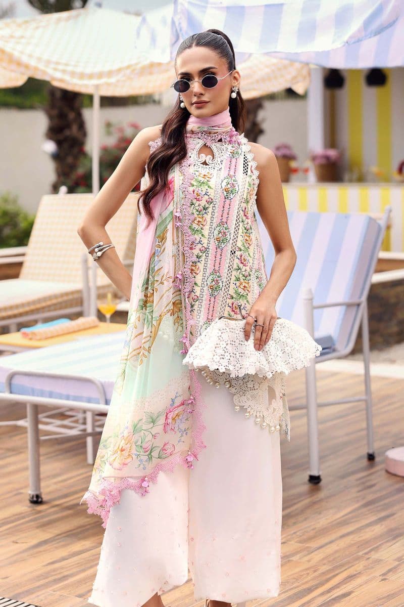 3 Piece Unstitched Embroidered Lawn Suit thumbnail