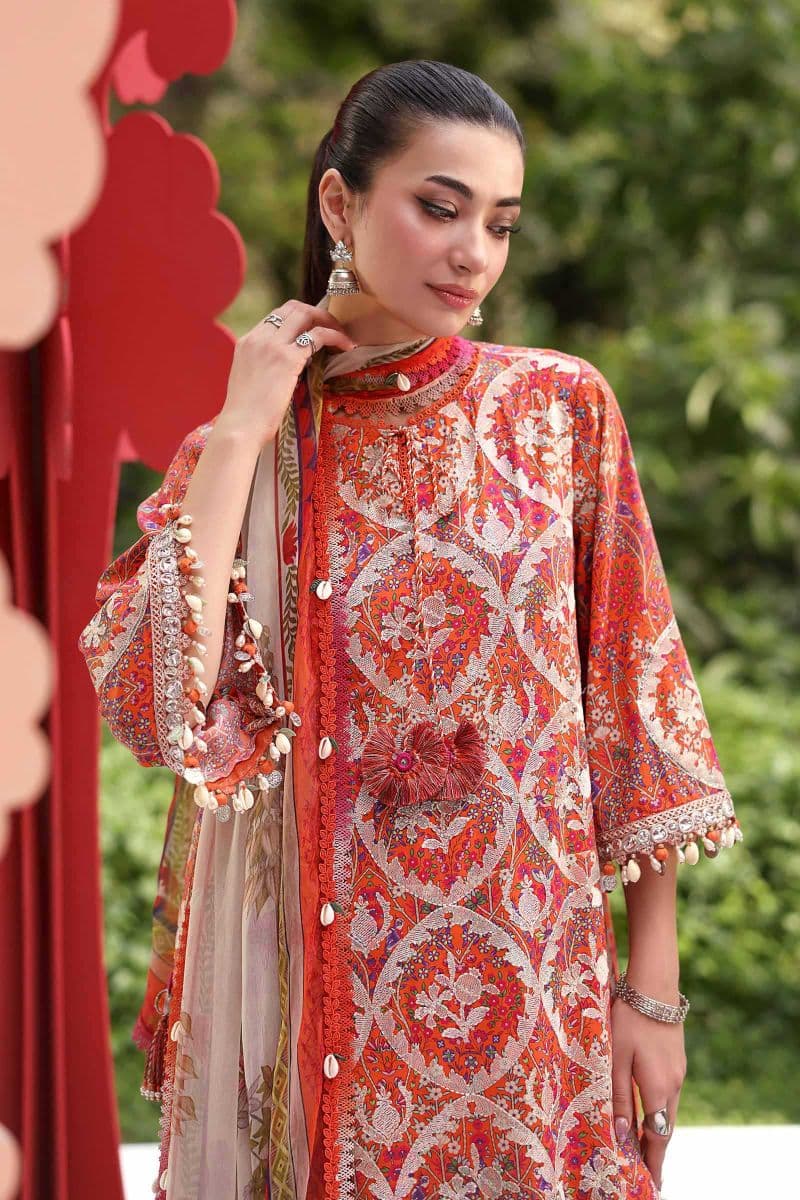 3 Piece Unstitched Embroidered Lawn Suit thumbnail