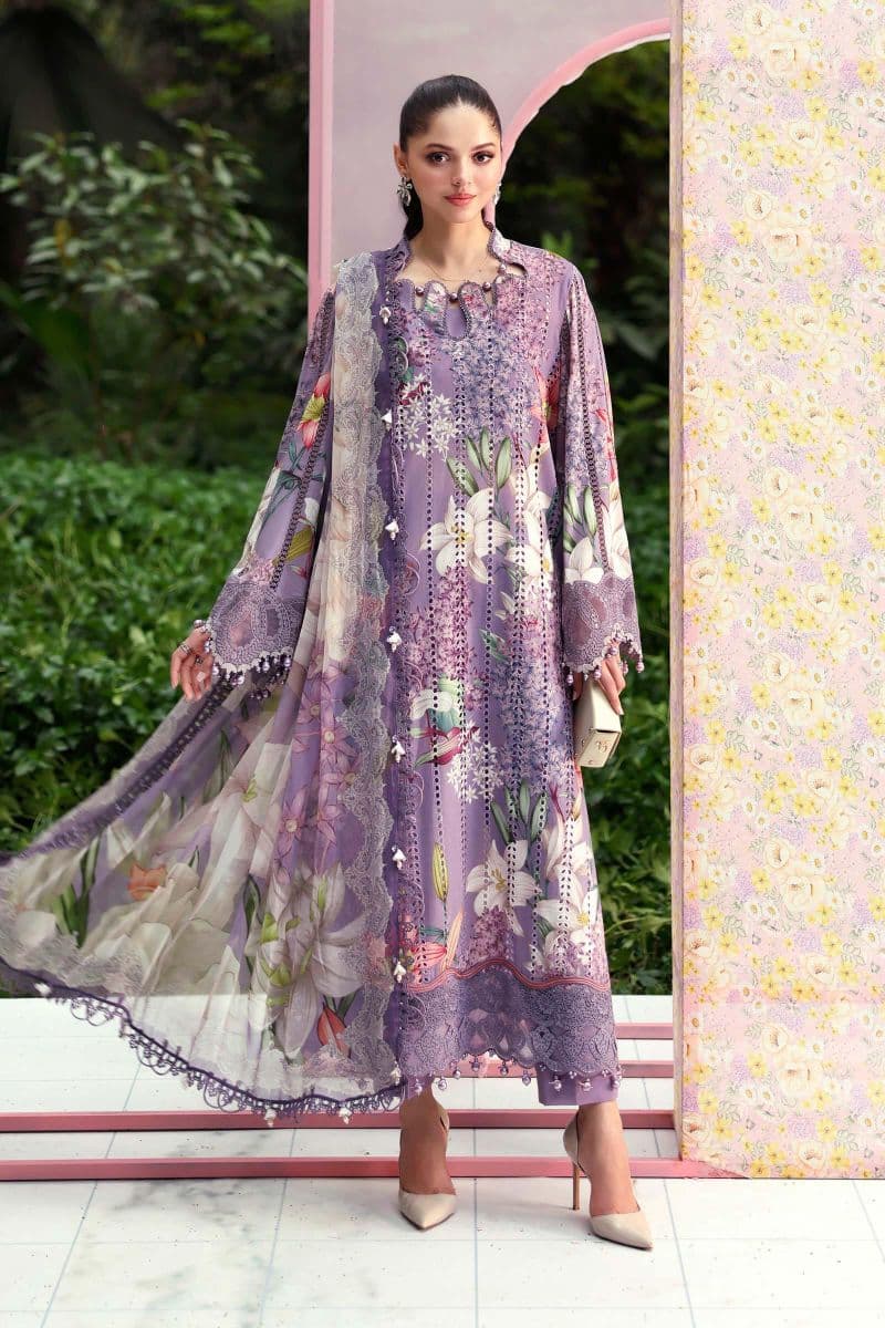 3 Piece Unstitched Embroidered Lawn Suit thumbnail