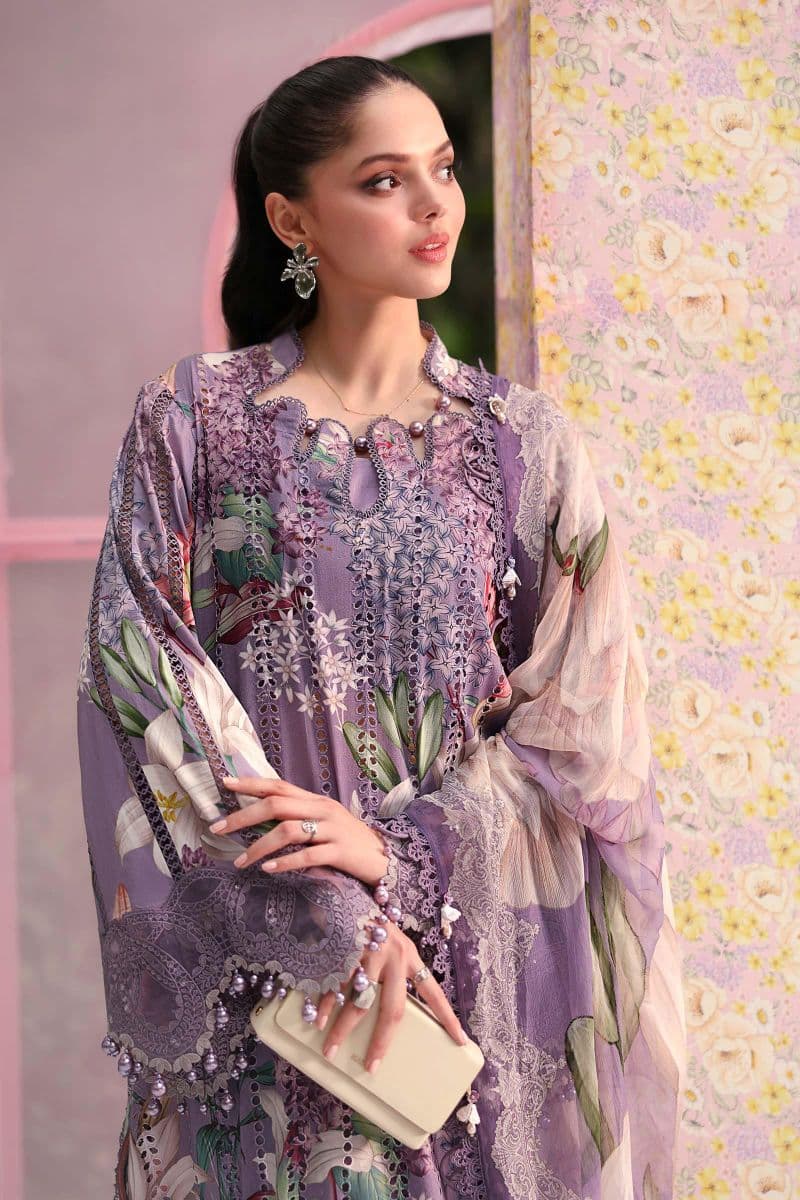 3 Piece Unstitched Embroidered Lawn Suit thumbnail