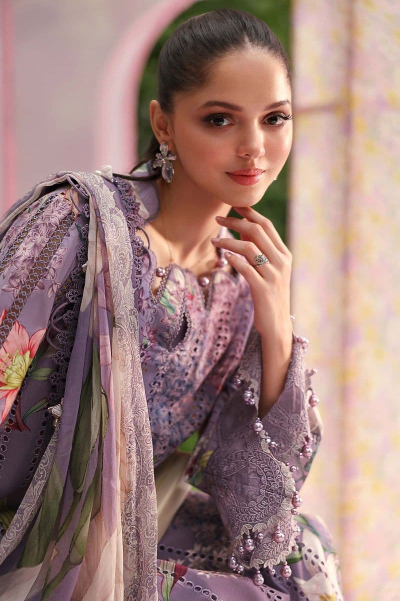 3 Piece Unstitched Embroidered Lawn Suit thumbnail