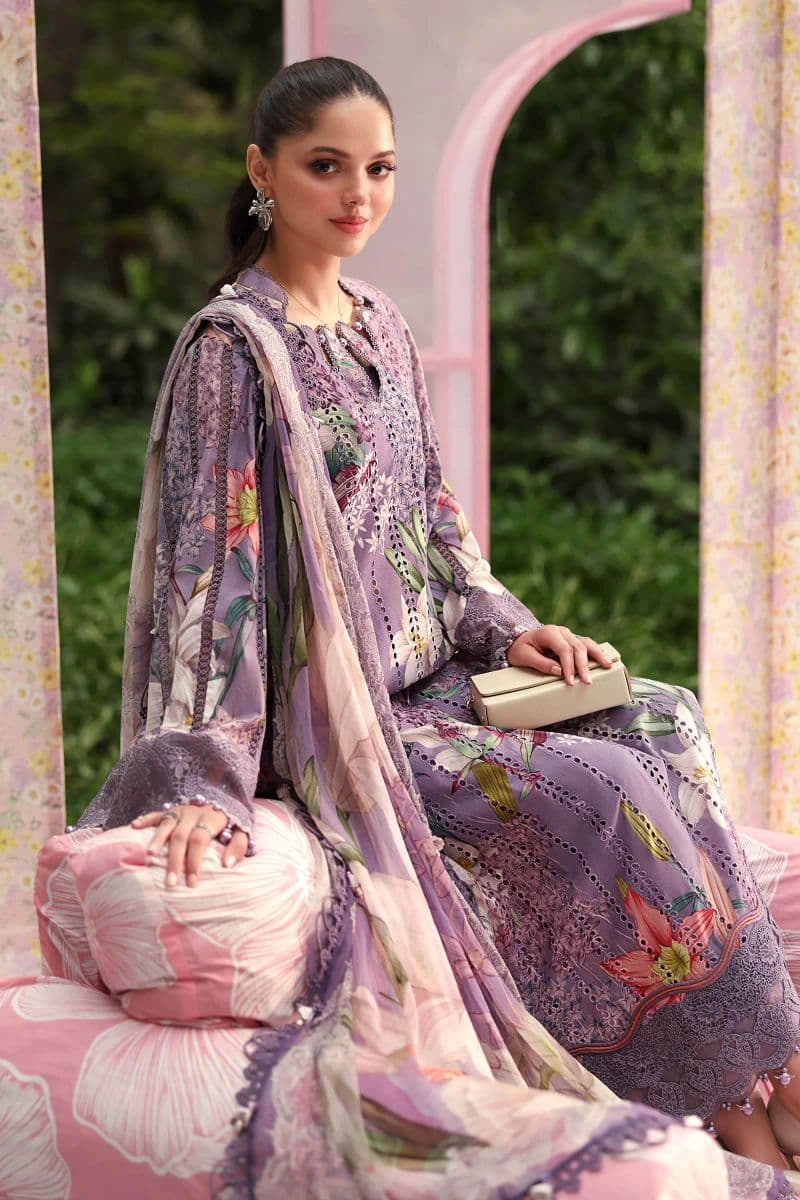 3 Piece Unstitched Embroidered Lawn Suit thumbnail