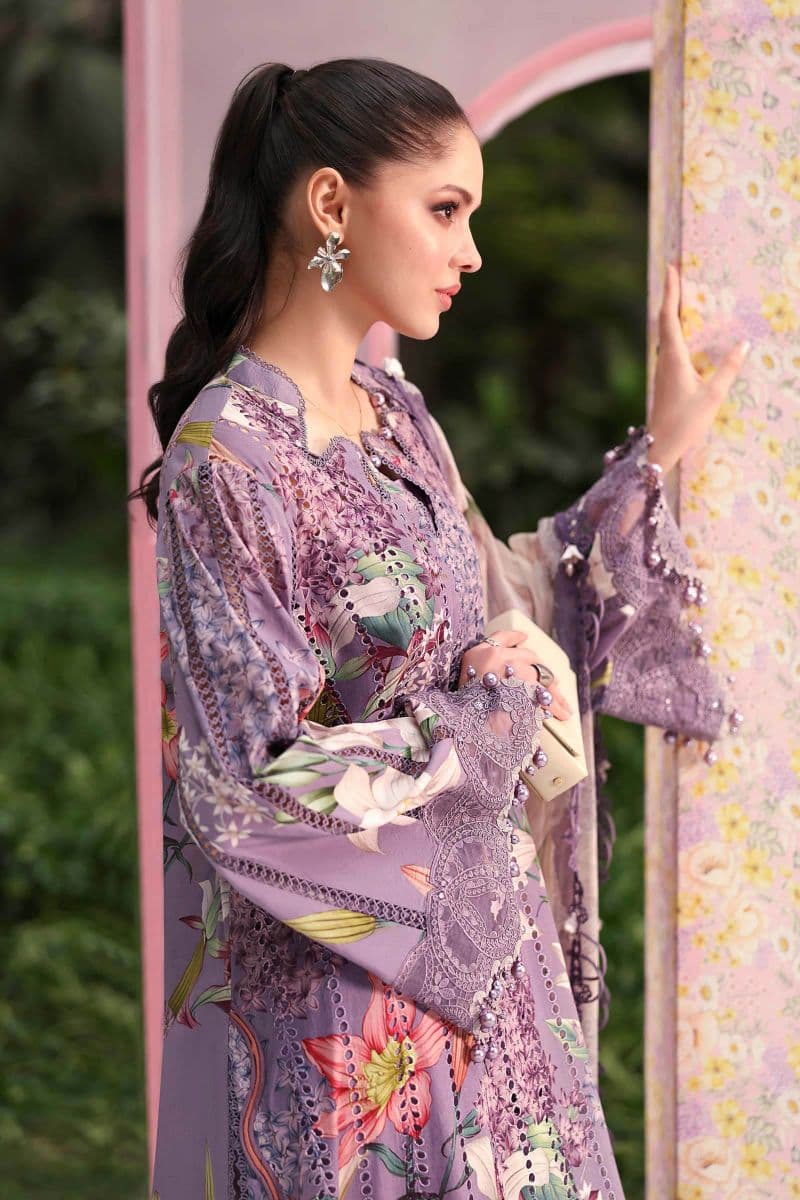 3 Piece Unstitched Embroidered Lawn Suit thumbnail