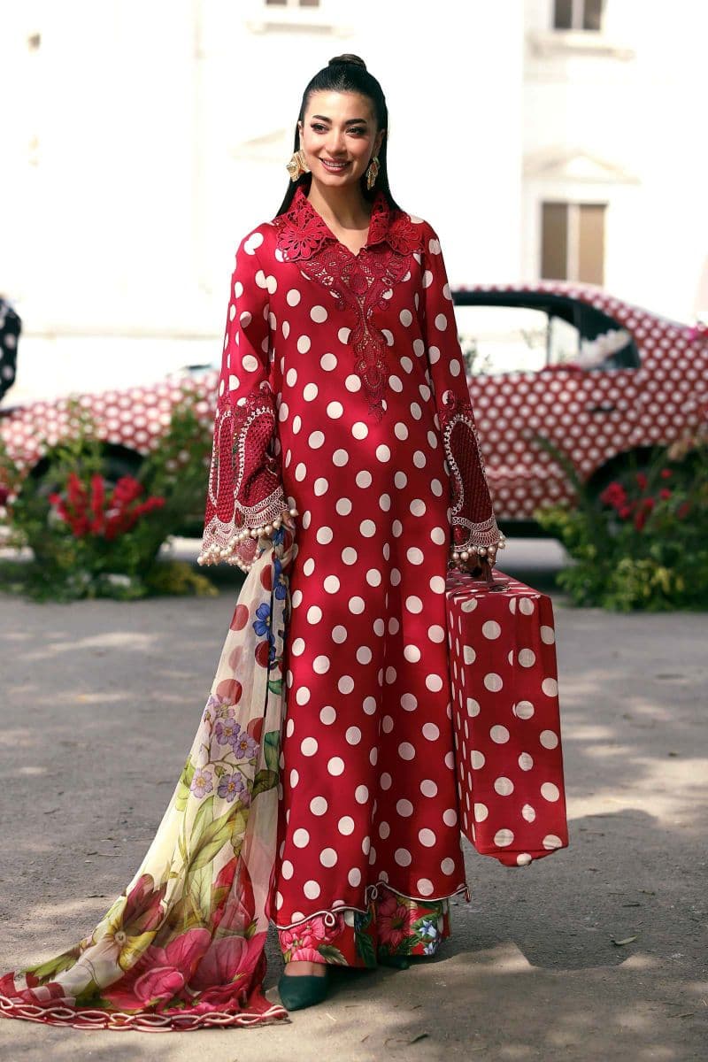 3 Piece Unstitched Embroidered Lawn Suit thumbnail