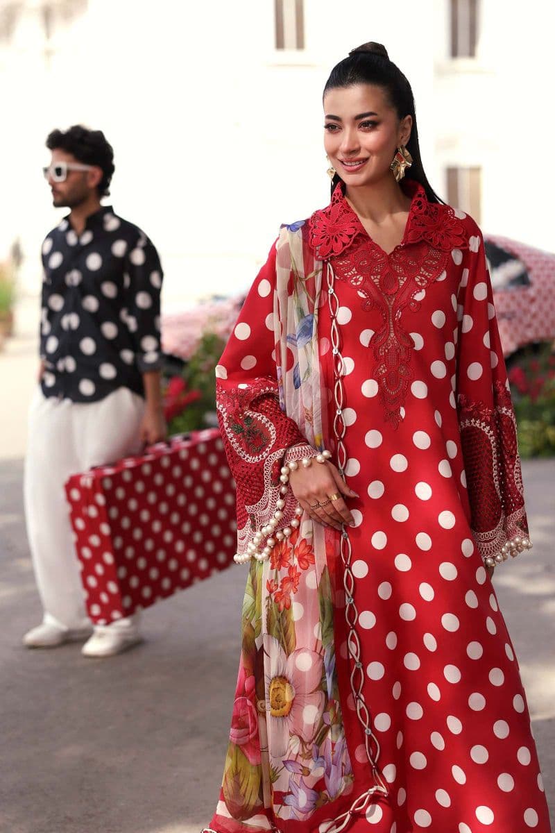 3 Piece Unstitched Embroidered Lawn Suit thumbnail