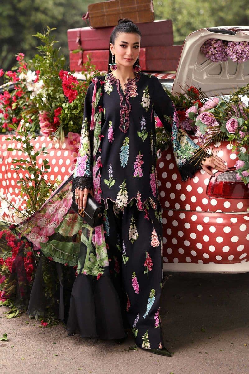 3 Piece Unstitched Embroidered Lawn Suit thumbnail