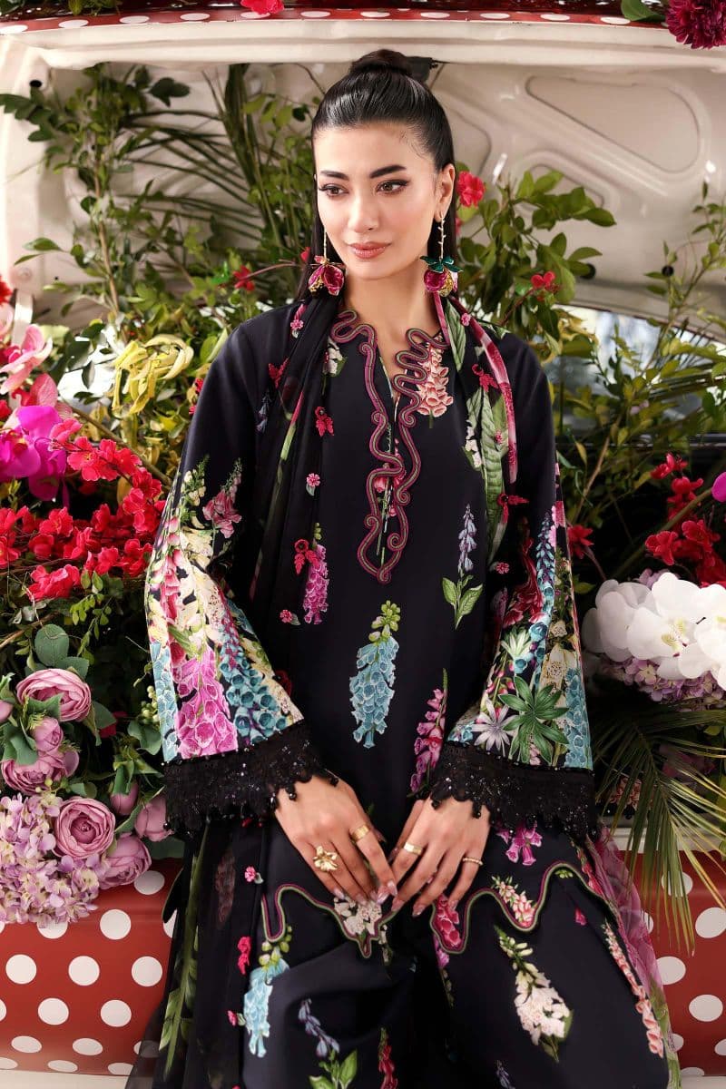 3 Piece Unstitched Embroidered Lawn Suit thumbnail