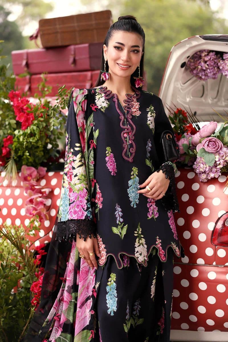 3 Piece Unstitched Embroidered Lawn Suit thumbnail