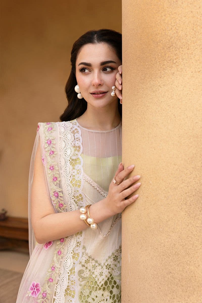 Lemon Yellow Embroidered Cambric 2 Piece Unstitched Suit thumbnail