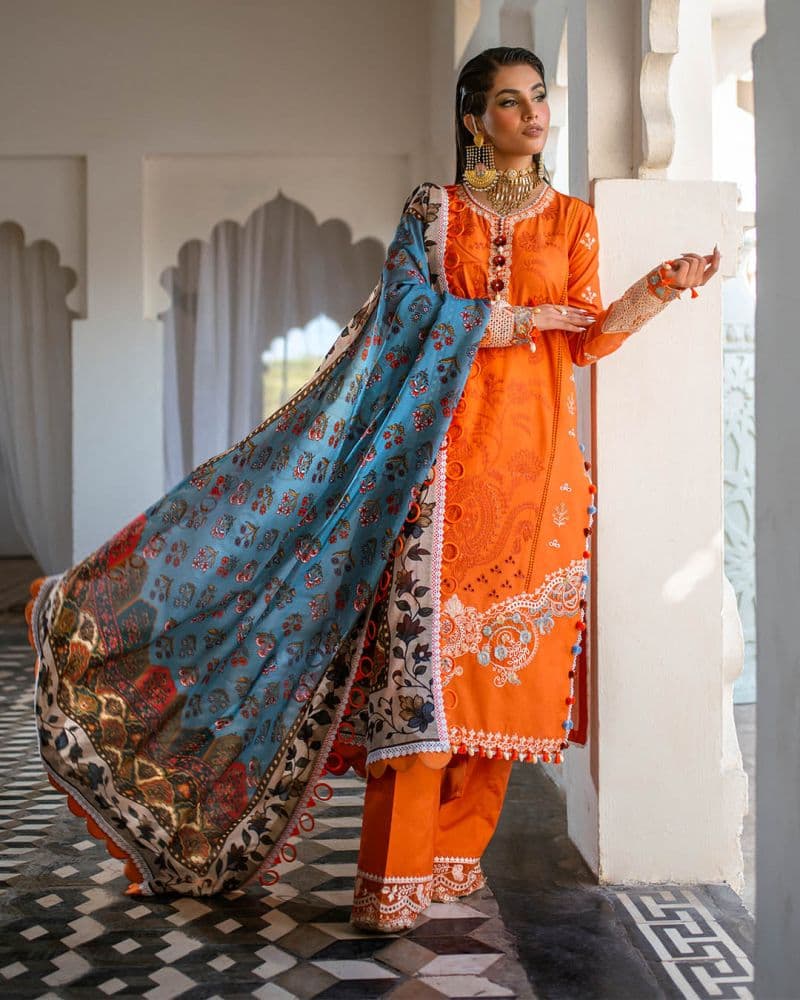 Embroidered Lawn Unstitched Suit thumbnail