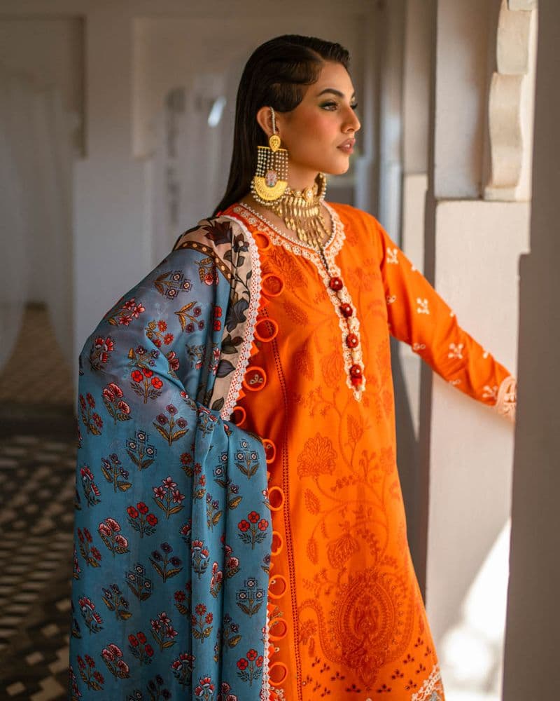 Embroidered Lawn Unstitched Suit thumbnail