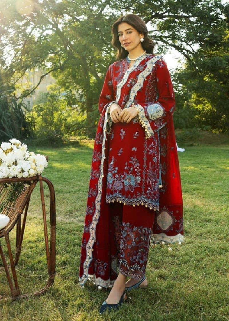 Embroidered Cambric 3 Piece Unstitched Suit thumbnail