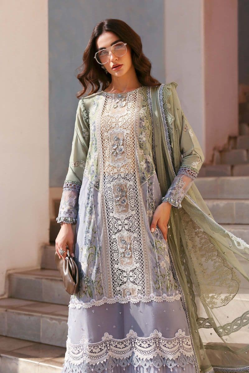 3 Piece Unstitched Embroidered Lawn Suit thumbnail