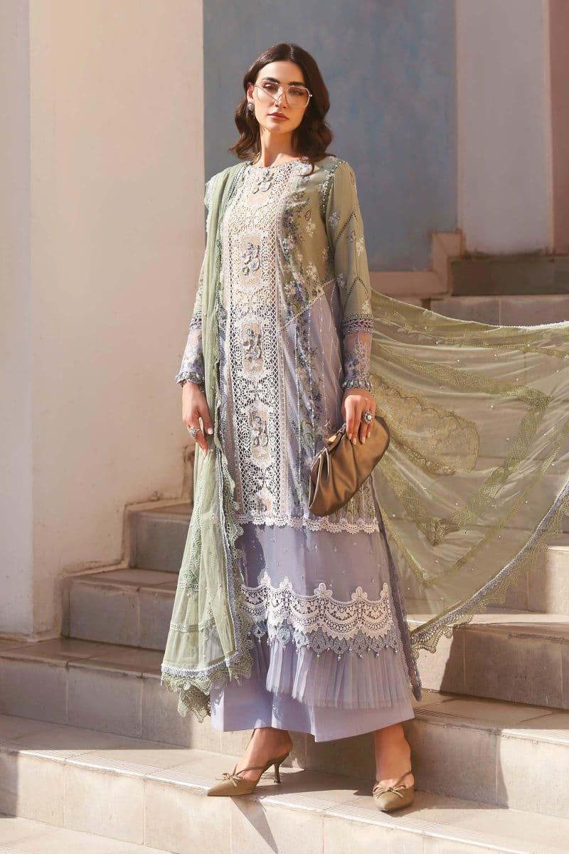 3 Piece Unstitched Embroidered Lawn Suit thumbnail