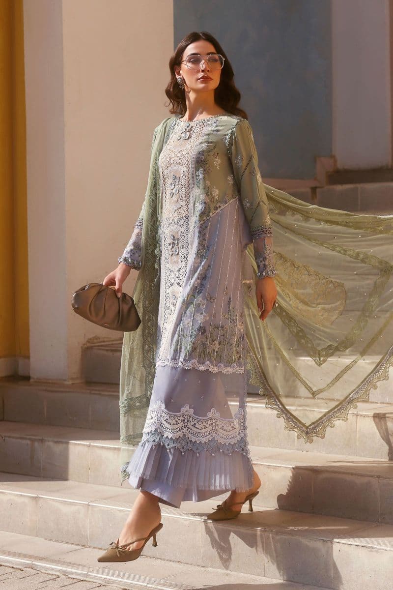 3 Piece Unstitched Embroidered Lawn Suit thumbnail