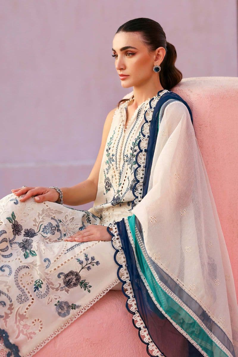 3 Piece Unstitched Embroidered Jacquard Lawn Suit thumbnail
