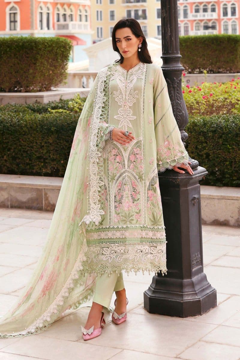 3 Piece Unstitched Embroidered Lawn Suit thumbnail