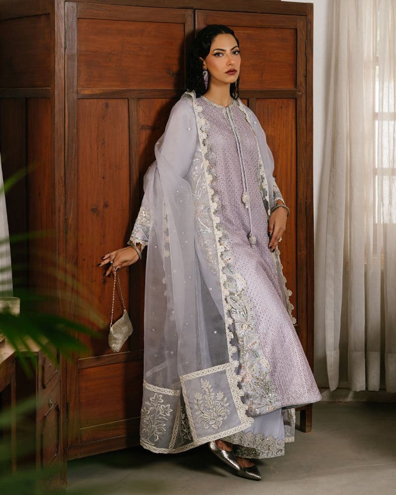 A Calming Lavender Hue That Speaks Of Serenity Silk Ready-to-Wear Suit thumbnail