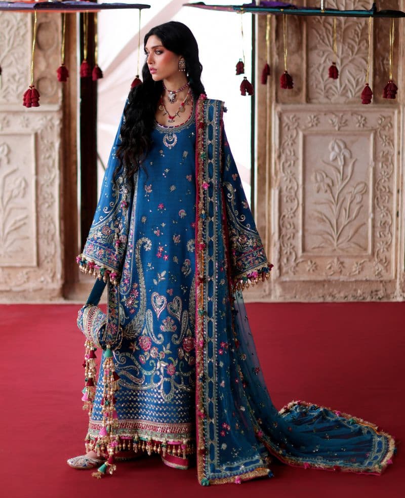 Embroidered Raw Silk 1 Piece Unstitched Suit