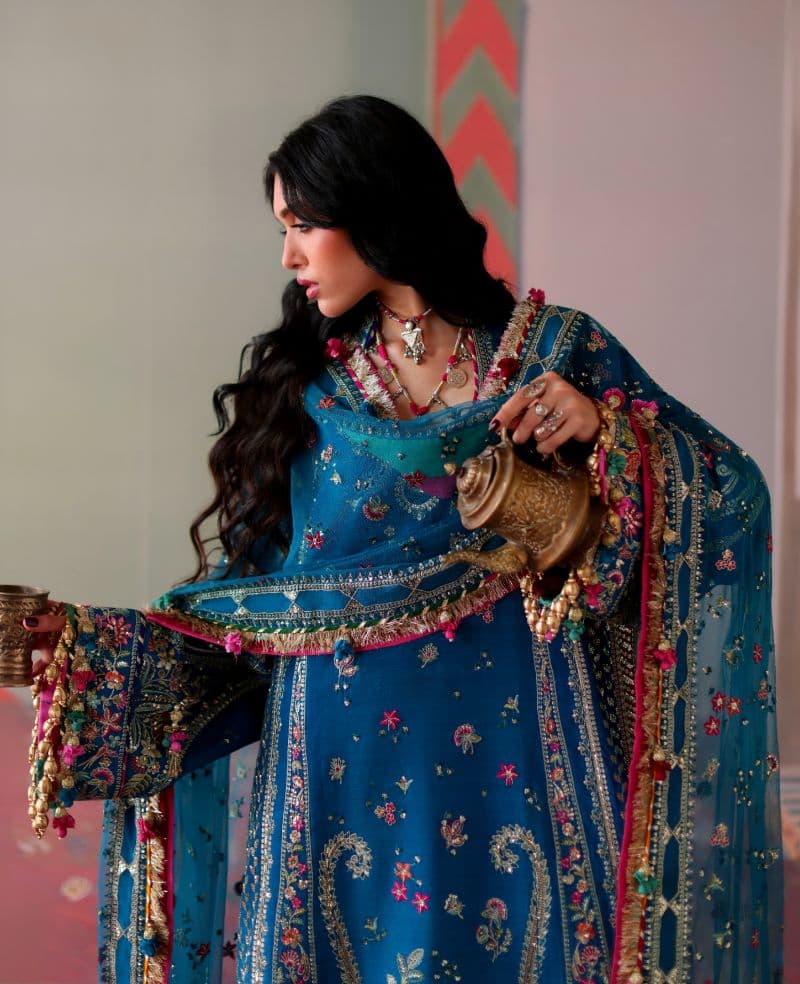 Embroidered Raw Silk 1 Piece Unstitched Suit