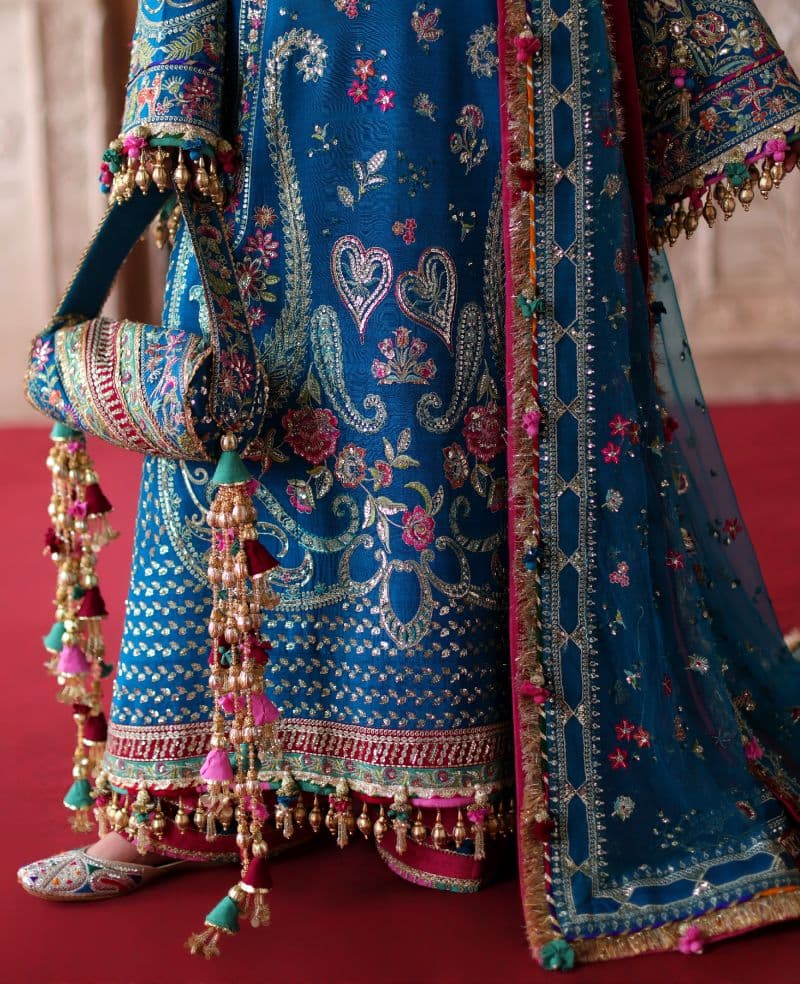 Embroidered Raw Silk 1 Piece Unstitched Suit