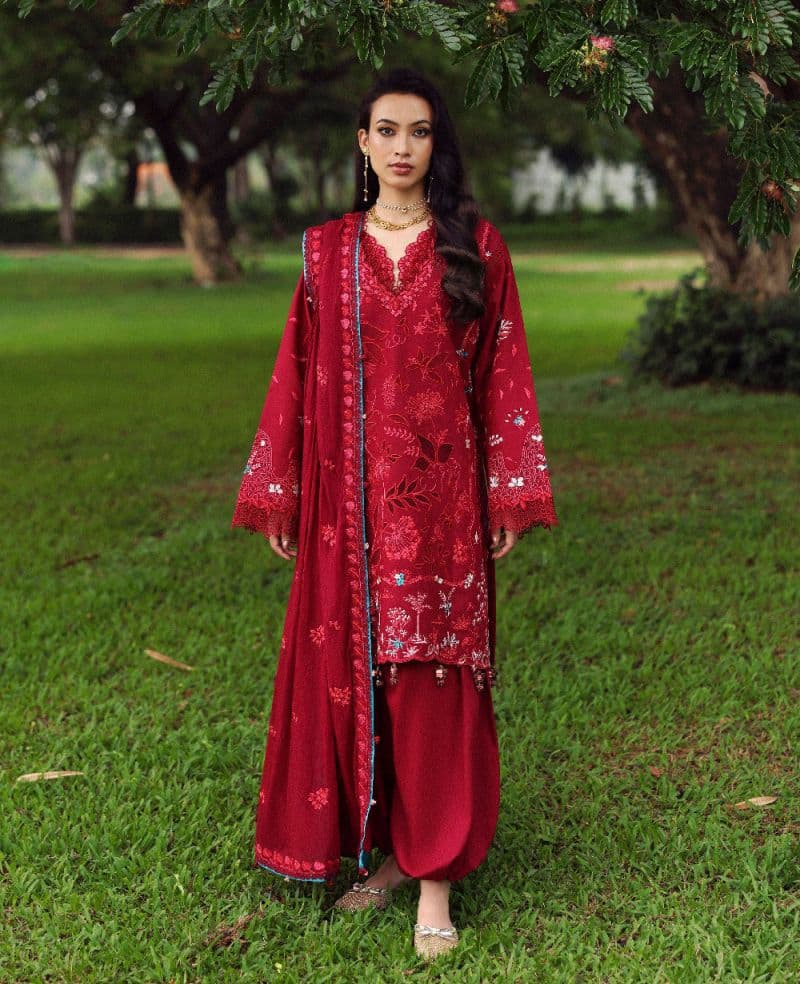 Embroidered Cambric 1 Piece Unstitched Suit