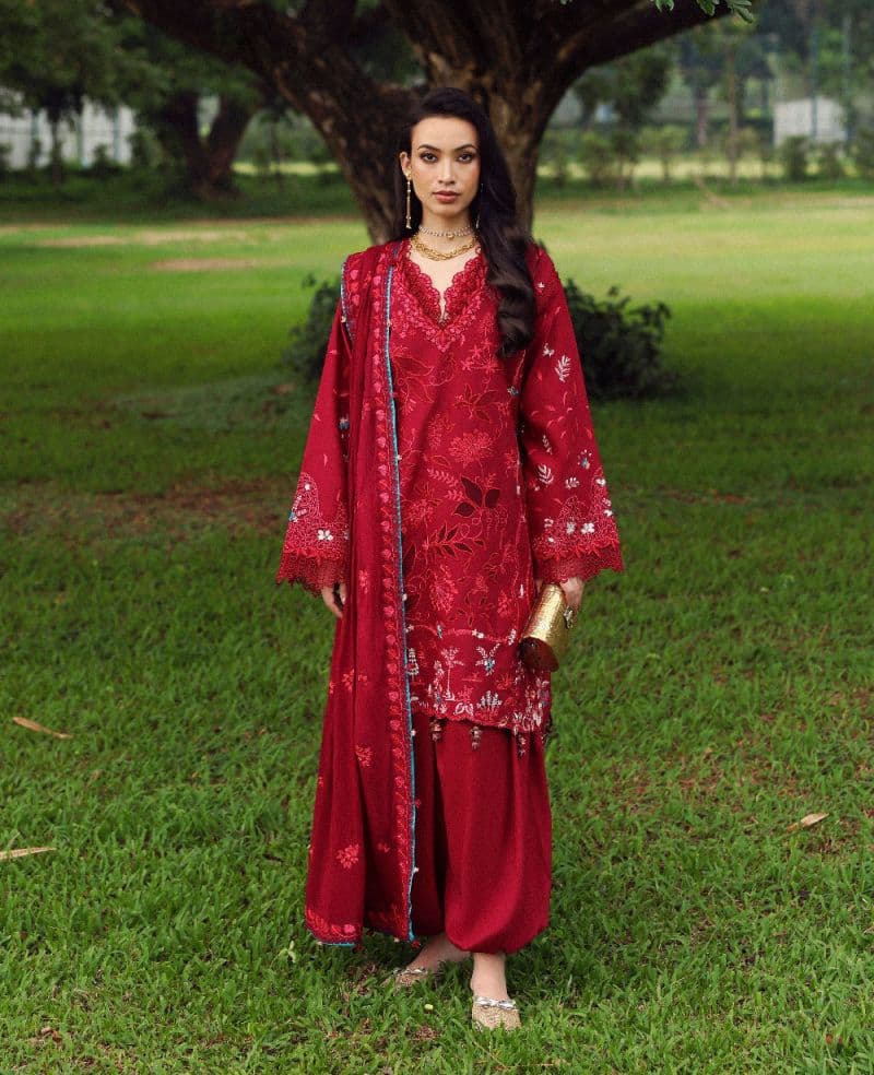 Embroidered Cambric 1 Piece Unstitched Suit
