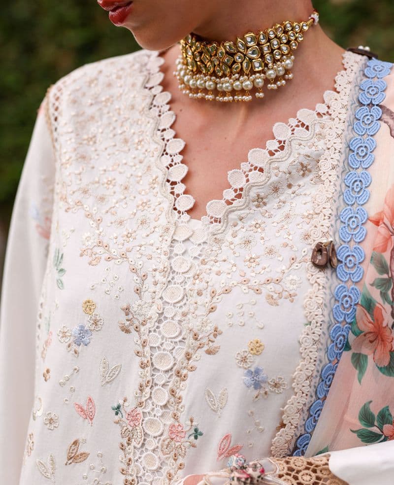 Embroidered Cambric 1 Piece Unstitched Suit