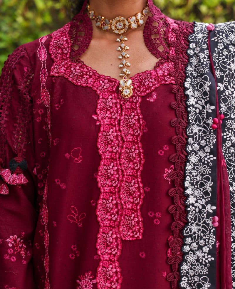 Embroidered Cambric 1 Piece Unstitched Suit