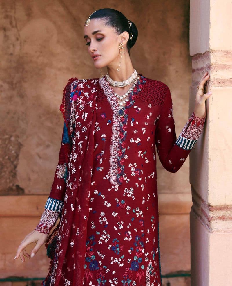 Embroidered Cambric 1 Piece Unstitched Suit