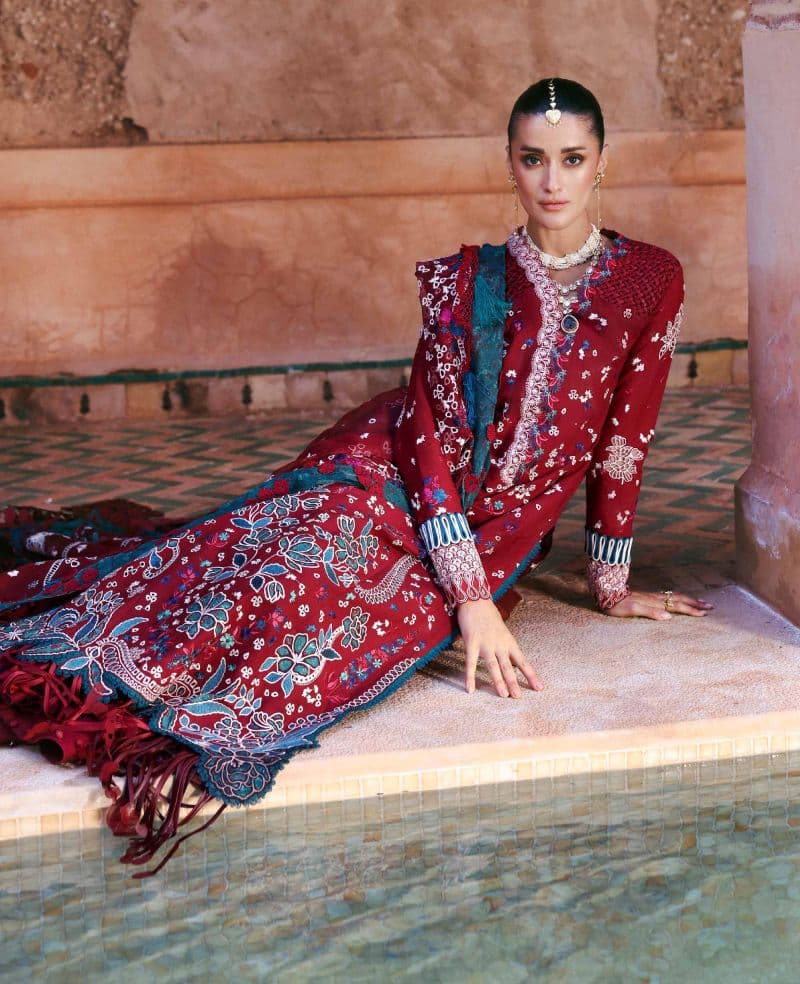 Embroidered Cambric 1 Piece Unstitched Suit