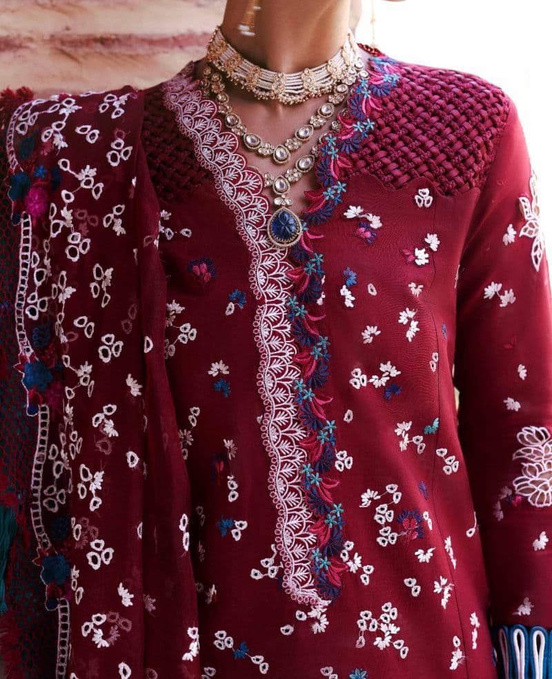 Embroidered Cambric 1 Piece Unstitched Suit