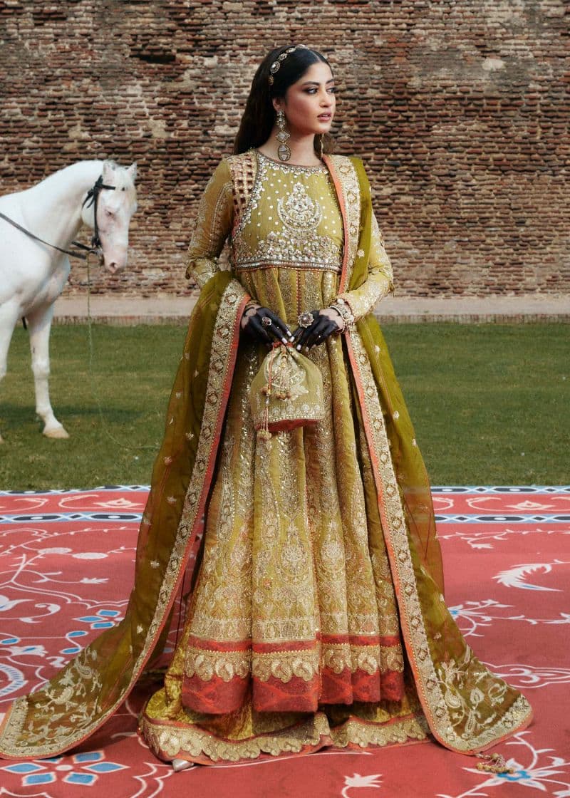 Embroidered Raw Silk 2 Piece Unstitched Suit