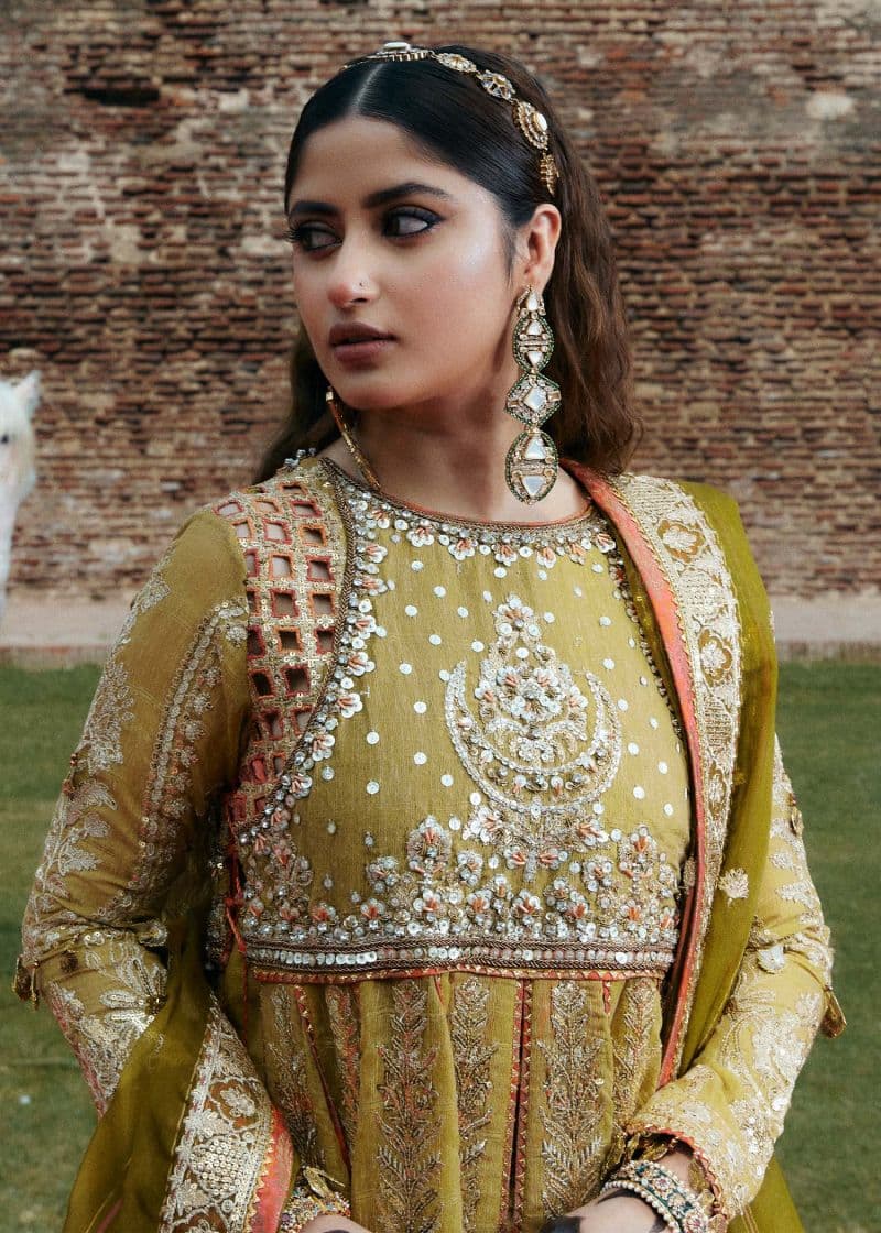 Embroidered Raw Silk 2 Piece Unstitched Suit