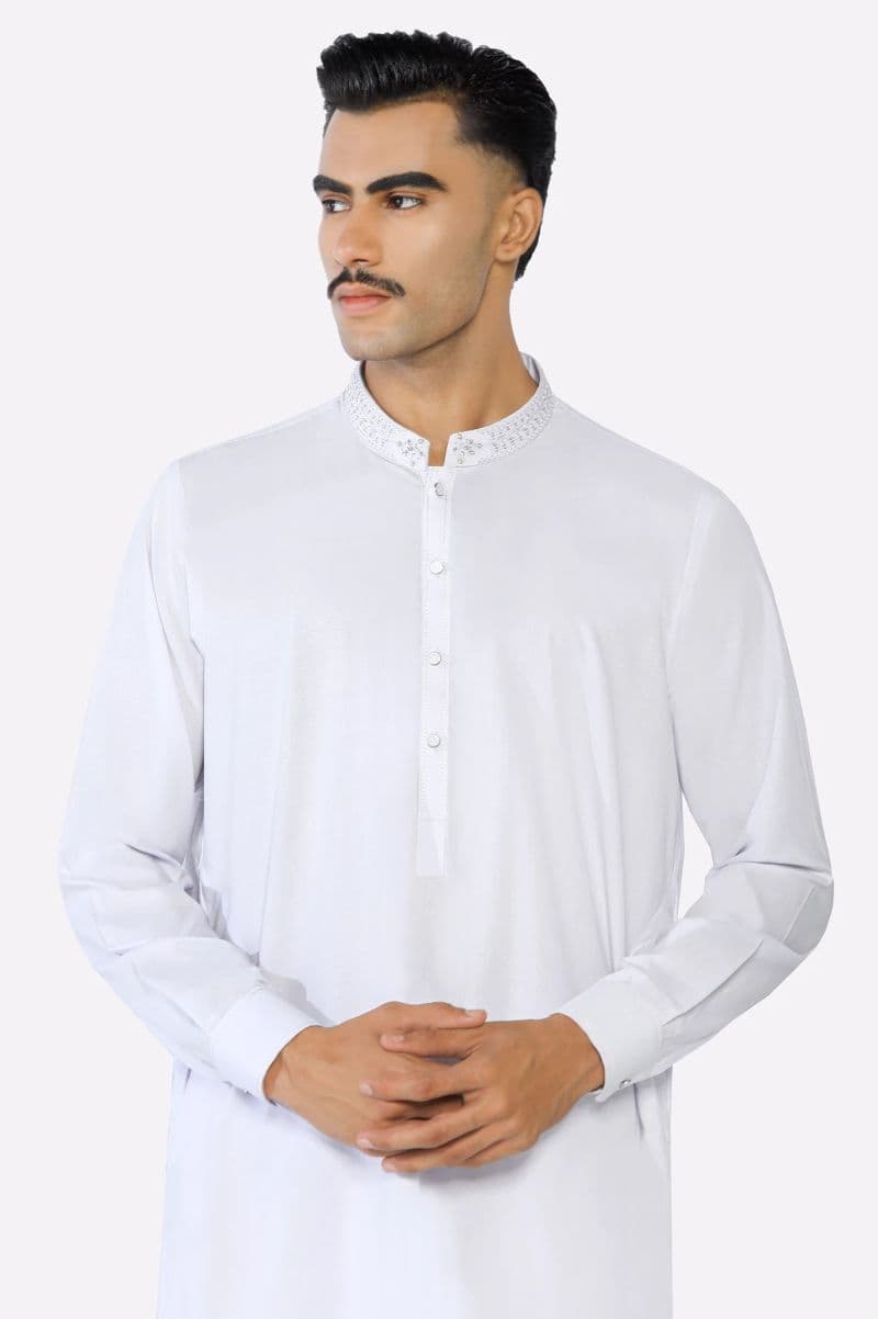 White Wash & Wear Shalwar Kameez thumbnail