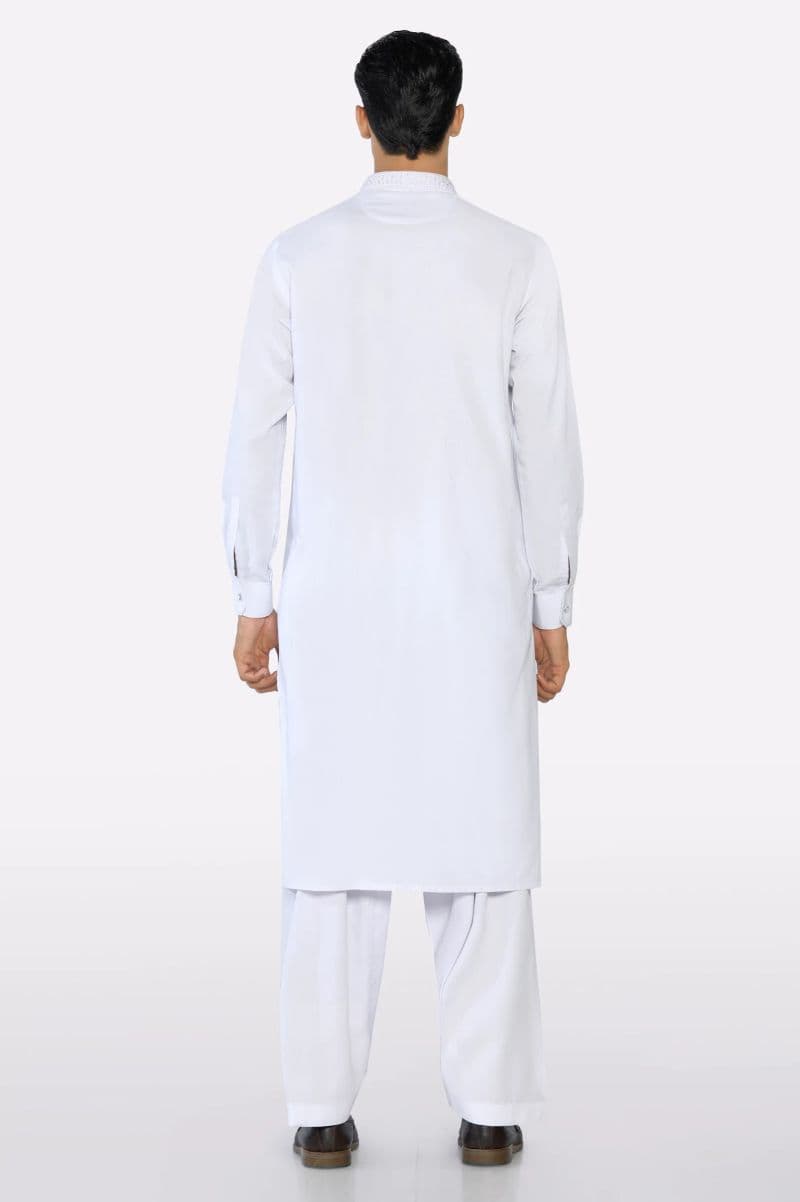 White Wash & Wear Shalwar Kameez thumbnail